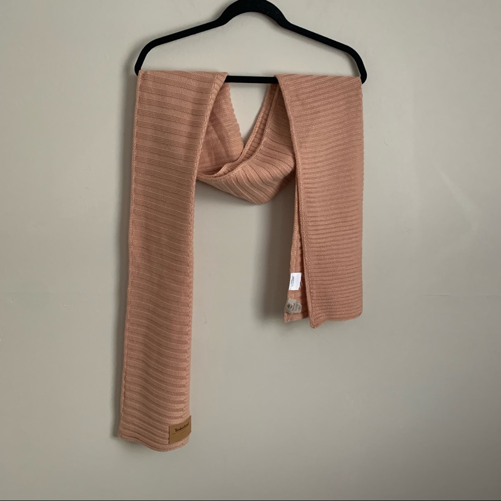 Timberland Womens Blush Pink Scarf Knit One Size